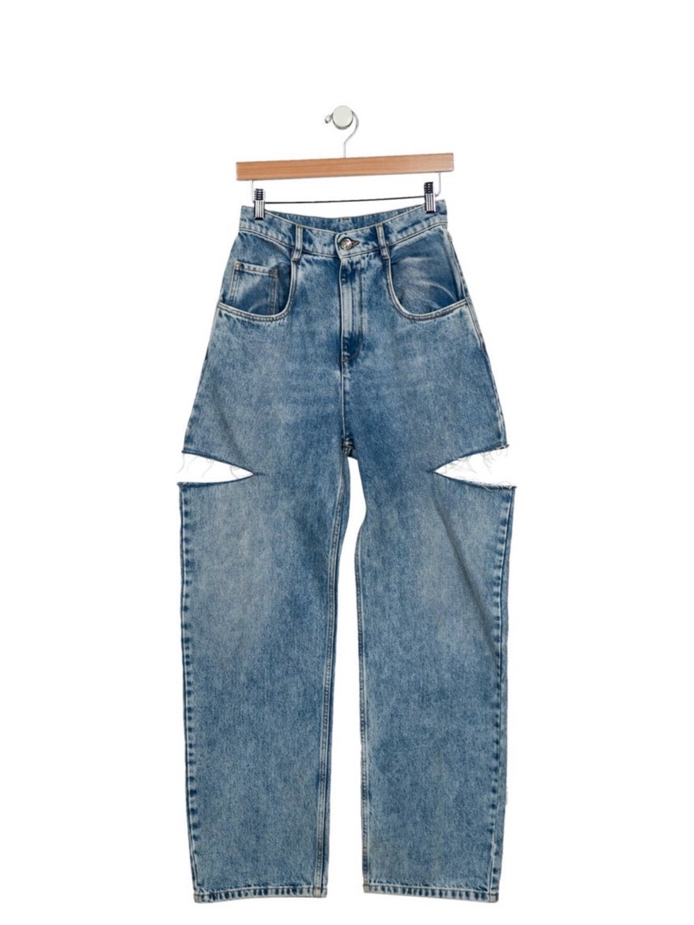 Maison Martin Margiela Light Blue Distressed Boyfriend Jeans